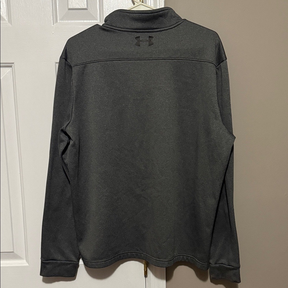 Under Armour ColdGear Quarter-Zip Pullover | Men’s Large | Gray Perf. Fleece - Picture 6 of 8